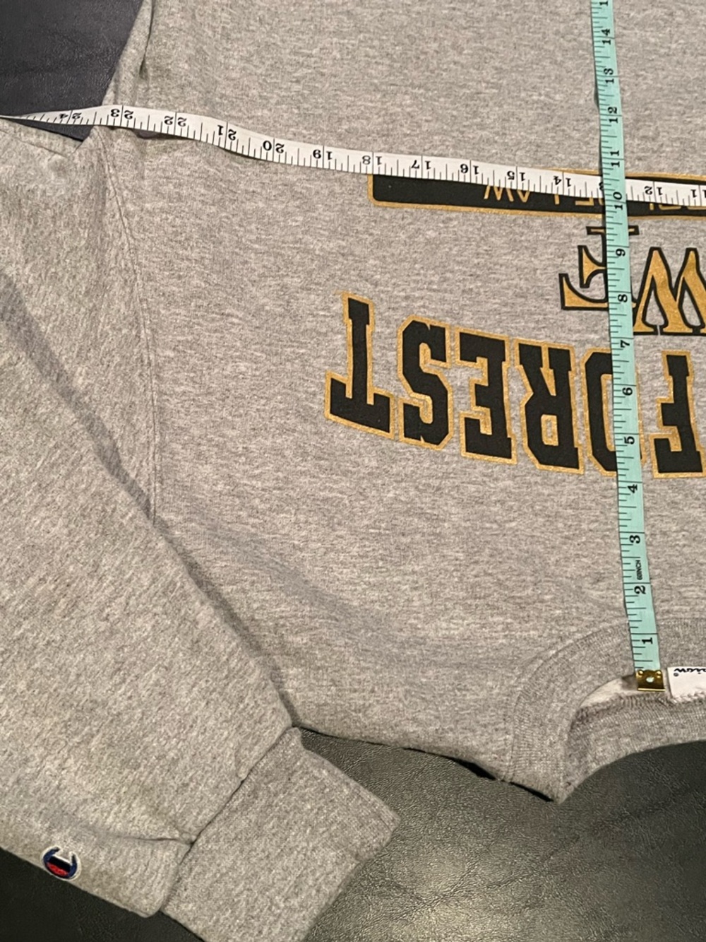 Champion Grey Wake Forest School of Law Crewneck Sweatshirt - Picture 9 of 11
